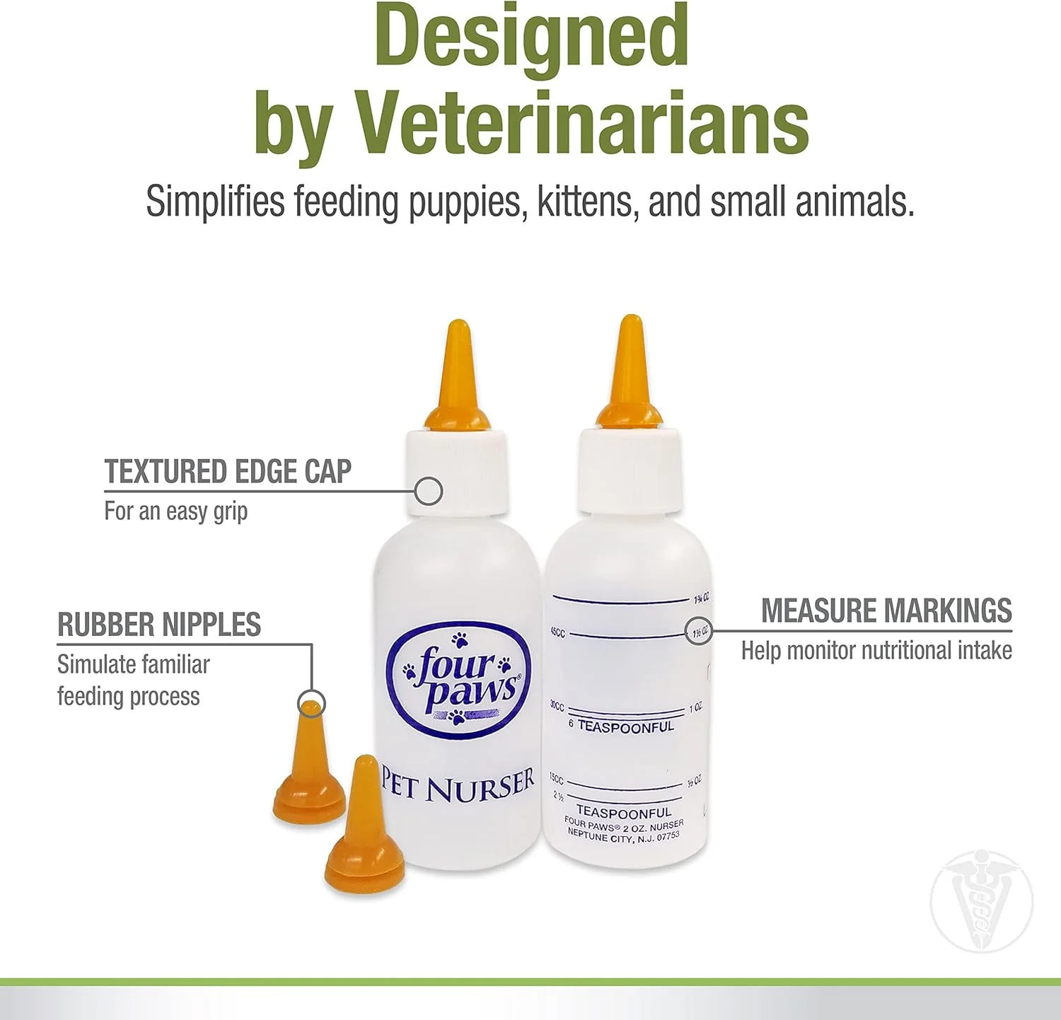 Four Paws Pet Nursing Feeding Bottle for Kittens & Puppies - Image 2