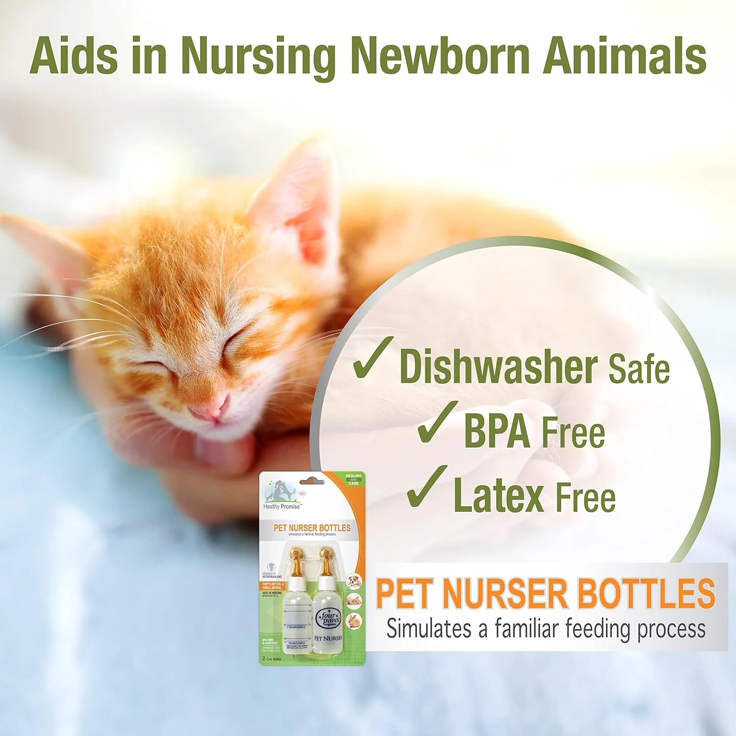 Four Paws Pet Nursing Feeding Bottle for Kittens & Puppies - Image 8