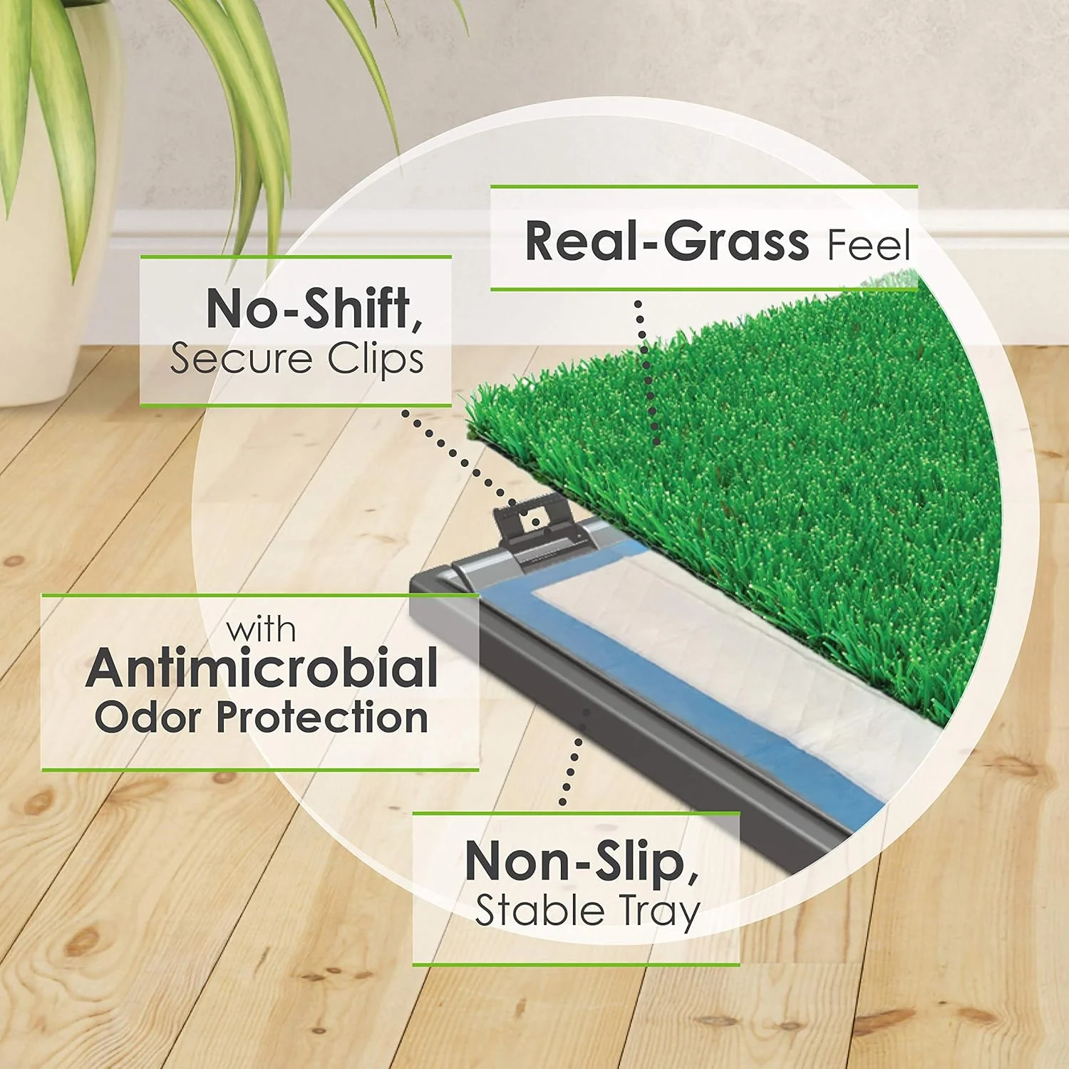 Four Paws Wee-Wee Premium Patch Indoor and Outdoor Pet Potty for Dogs l Dog Potty Training l Artificial Grass l Wee-Wee Patch - Image 3