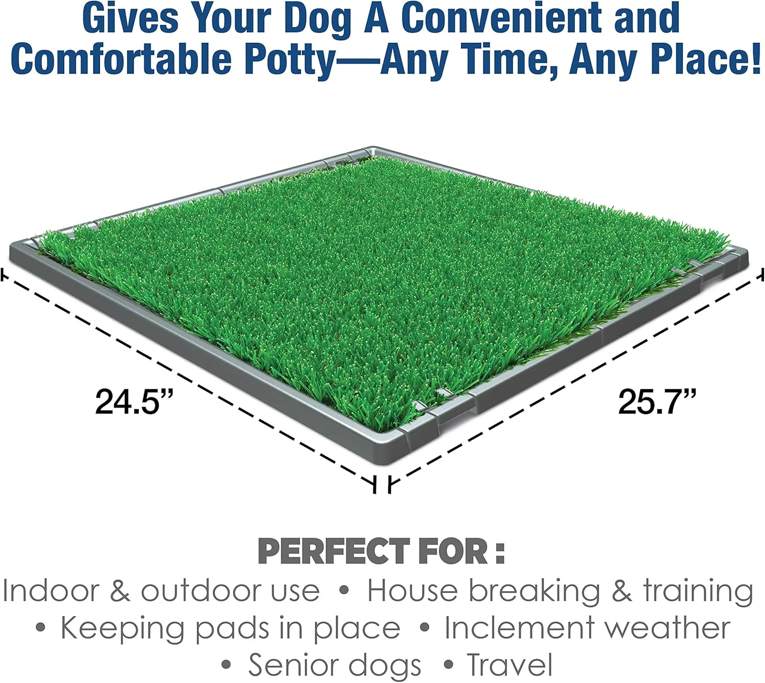 Four Paws Wee-Wee Premium Patch Indoor and Outdoor Pet Potty for Dogs l Dog Potty Training l Artificial Grass l Wee-Wee Patch - Image 5