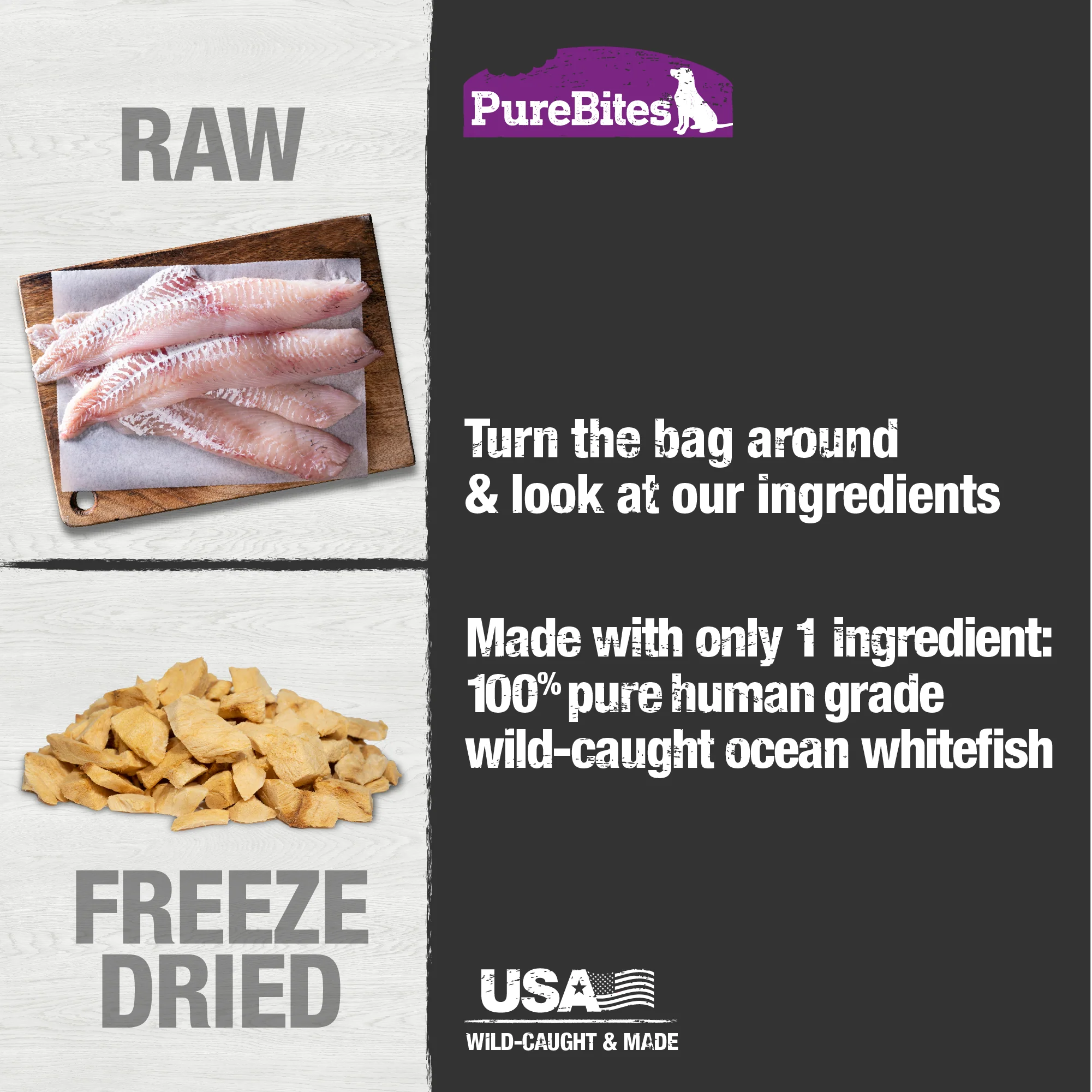 Freeze Dried Dog Treats, Whitefish - Image 4