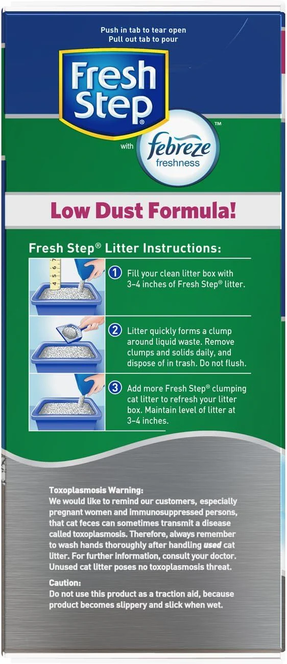 Fresh Step Odor Shield Clumping Litter With Febreze Freshness, Continuous Cat Litter Odor Eliminator, 25 lb. Box - Image 7