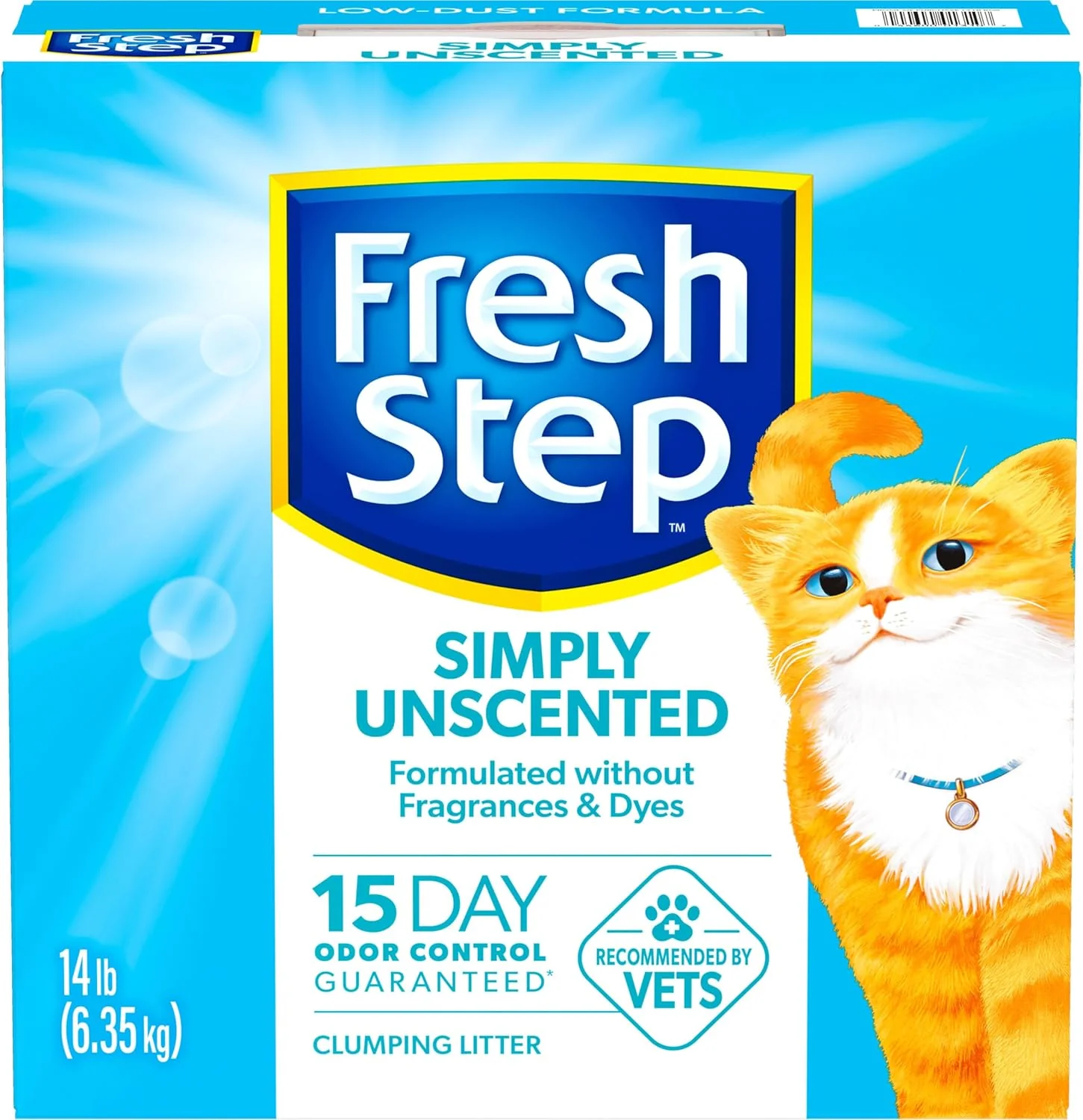 Fresh Step Simply Unscented Clumping Litter, Fresh Step Unscented Cat Litter With Activated Charcoal Technology, 14 lb. Box - Image 13
