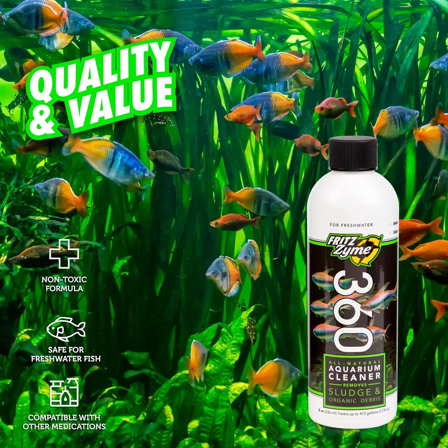 Fritz Aquatics 83302 FritzZyme 360 Biological Conditioner for Fresh Water Aquariums - Image 4