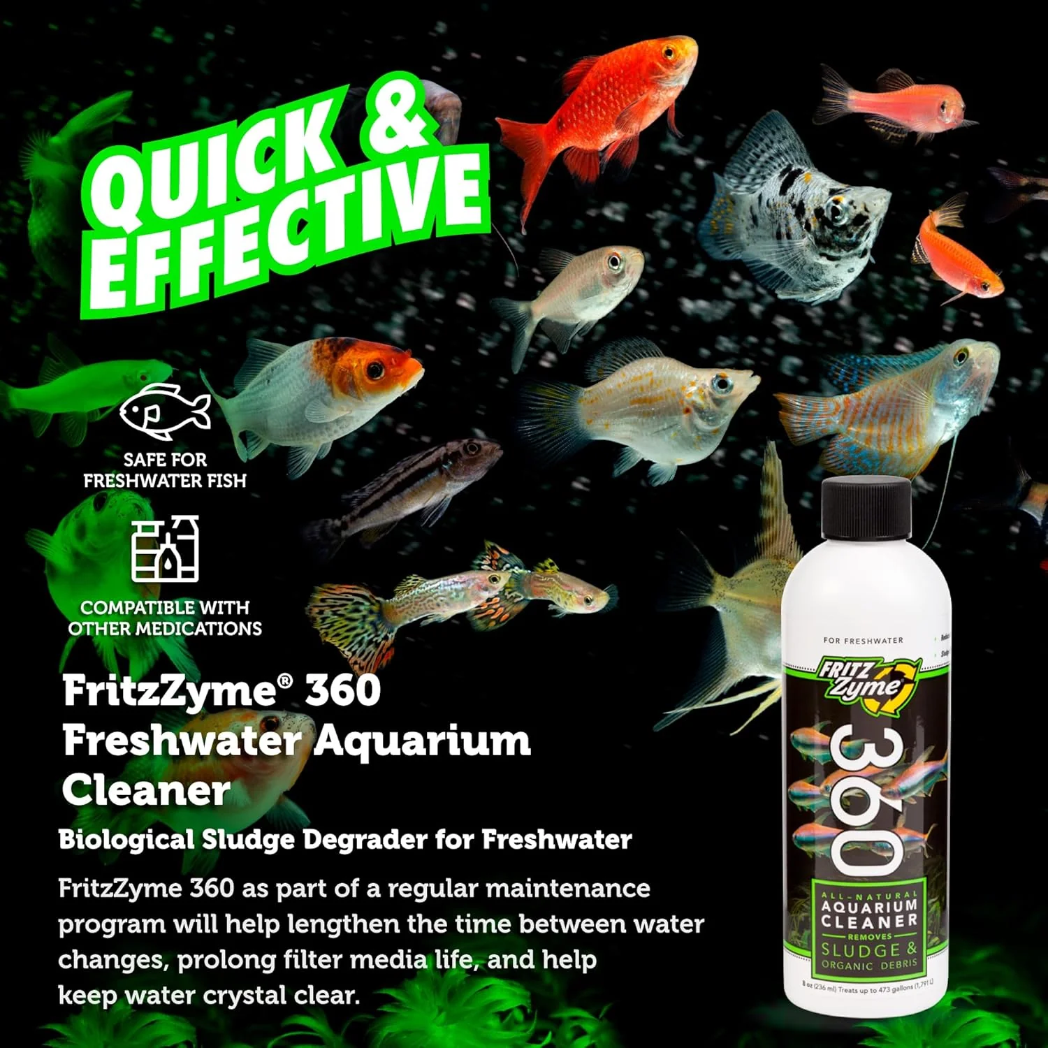 Fritz Aquatics 83302 FritzZyme 360 Biological Conditioner for Fresh Water Aquariums - Image 6