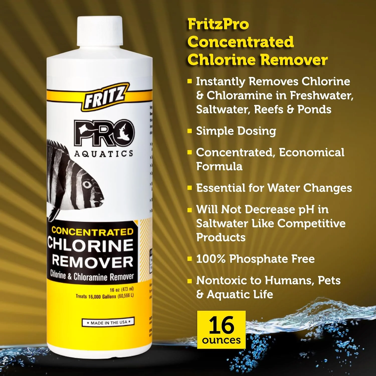 Fritz Aquatics Concentrated Chlorine Remover - 16oz - Image 2
