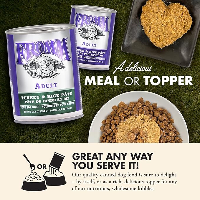 Fromm Classic Adult Turkey & Rice Pate Dog Food - Premium Wet Dog Food - Turkey Recipe - Case of 12 Cans - Image 2