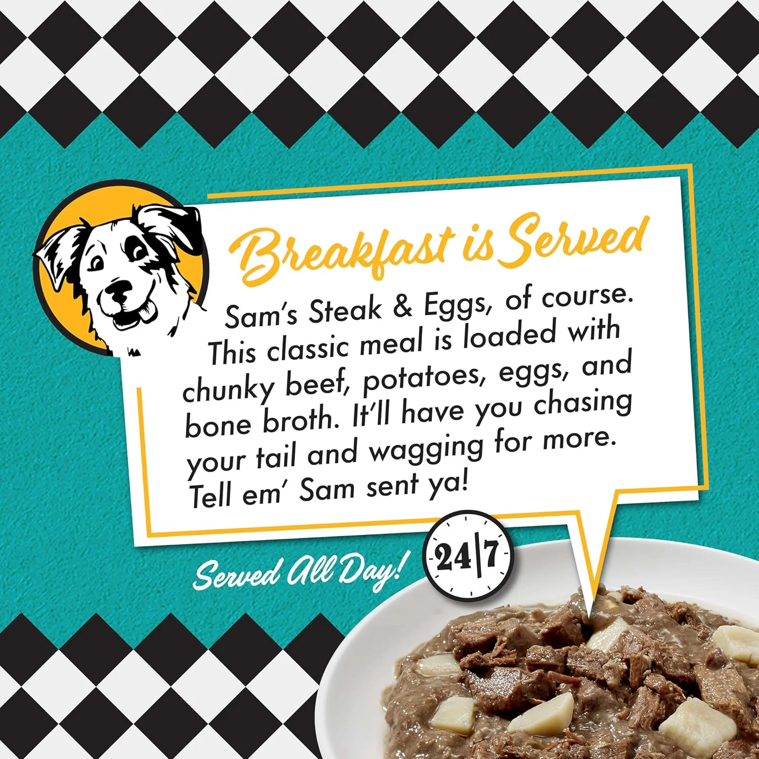 Fromm Diner Breakfast Sam's Steak & Eggs Beef & Eggs Recipe in Gravy Dog Food - Premium Wet Dog Food - Beef Recipe - Case of 12 Cans - Image 7