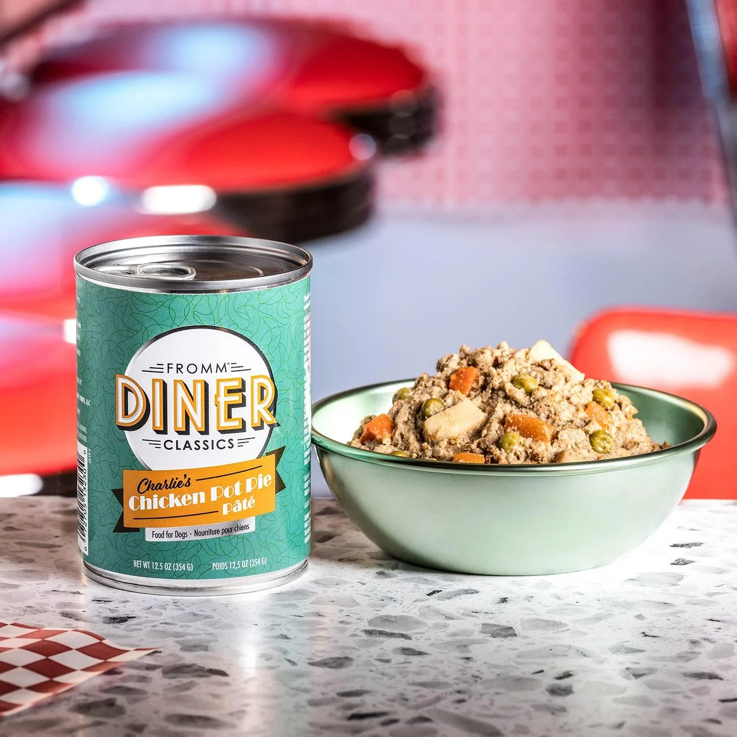 Fromm Diner Classics Charlie's Chicken Pot Pie Pate Dog Food - Premium Wet Dog Food - Chicken Recipe - Case of 12 Cans - Image 4