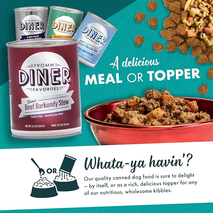 Fromm Diner Favorites Bella's Beef Barkundy Stew Dog Food - Premium Wet Dog Food - Beef Recipe - Case of 12 Cans - Image 4