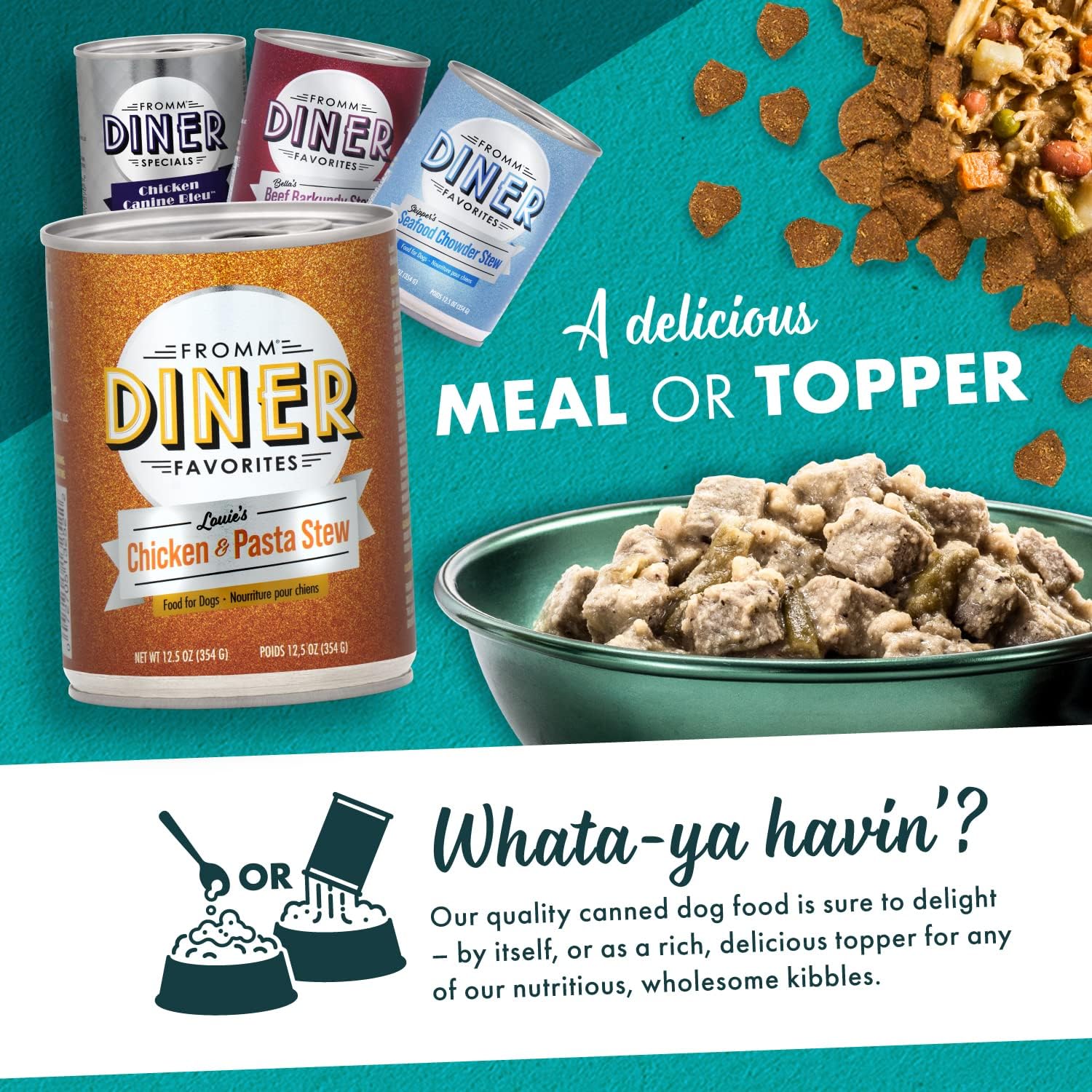 Fromm Diner Favorites Louie's Chicken & Pasta Stew Dog Food - Premium Wet Dog Food - Chicken Recipe - Case of 12 Cans - Image 5