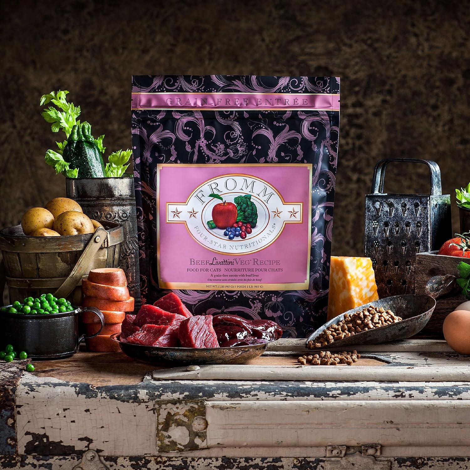 Fromm Four-Star Nutritionals Beef Livattini Veg Cat Food - Premium Dry Cat Food - Beef Recipe - Image 2