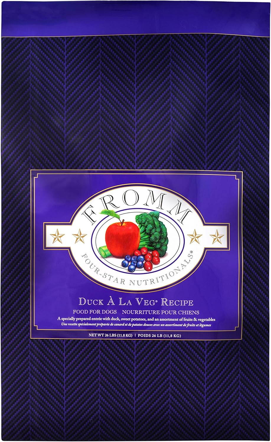 Fromm Four-Star Nutritionals Duck A La Veg Dog Food - Premium Dry Dog Food - Duck Recipe