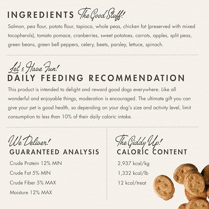 Fromm Four-Star Nutritionals Salmon with Sweet Potato Dog Treats - Premium Oven Baked Dog Snacks - Salmon Recipe - 8 oz - Image 3