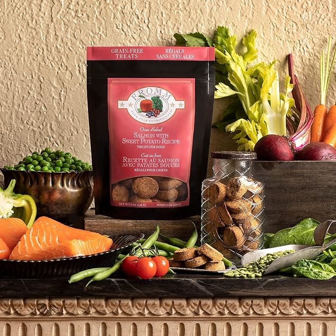 Fromm Four-Star Nutritionals Salmon with Sweet Potato Dog Treats - Premium Oven Baked Dog Snacks - Salmon Recipe - 8 oz - Image 5