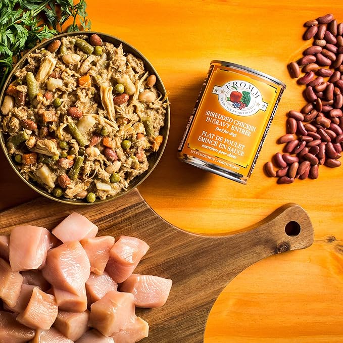 Fromm Four-Star Nutritionals Shredded Chicken in Gravy Entrée Dog Food - Premium Wet Dog Food - Chicken Recipe - Case of (12) 12 oz Cans - Image 4