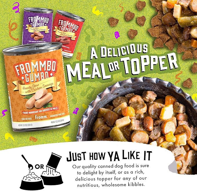 Fromm Frommbo Gumbo Hearty Stew with Chicken Sausage Dog Food - Premium Wet Dog Food - Chicken Recipe - Case of (12) 12.5 oz Cans - Image 6