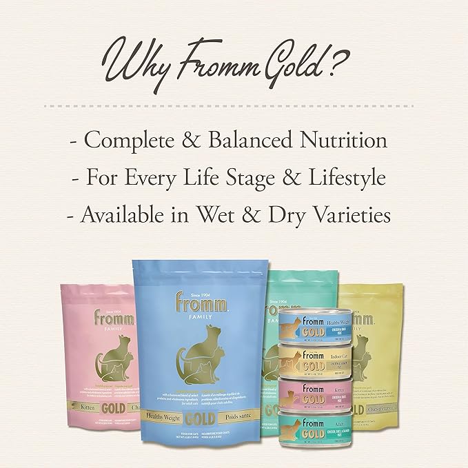 Fromm Healthy Weight Gold Chicken & Duck Pate Cat Food - Premium Wet Cat Food - Chicken Recipe - Case of (12) 5.5 oz Cans - Image 2