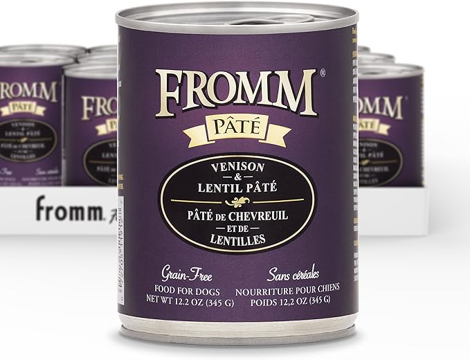 Fromm Venison & Lentil Pate Dog Food - Premium Wet Dog Food - Venison Recipe - Case of 12 Cans