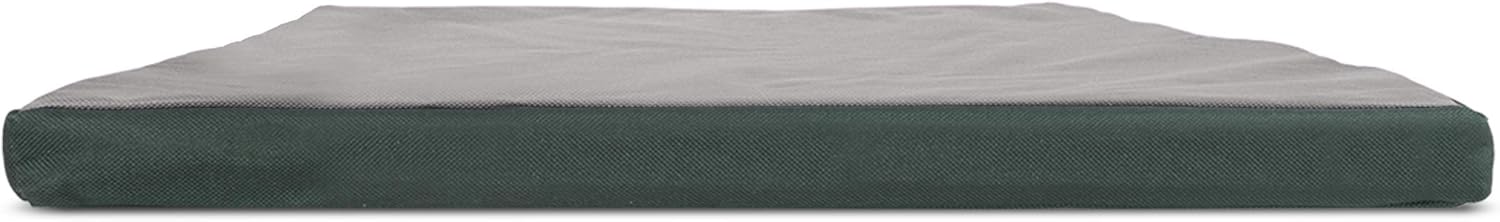 Furhaven Water-Resistant Dog Bed for Extra Small Dogs w/ Removable Washable Cover, Perfect for Crates & Kennels, For Dogs Up to 12 lbs - Two-Tone Reversible Crate Pad - Green/Gray - Image 6