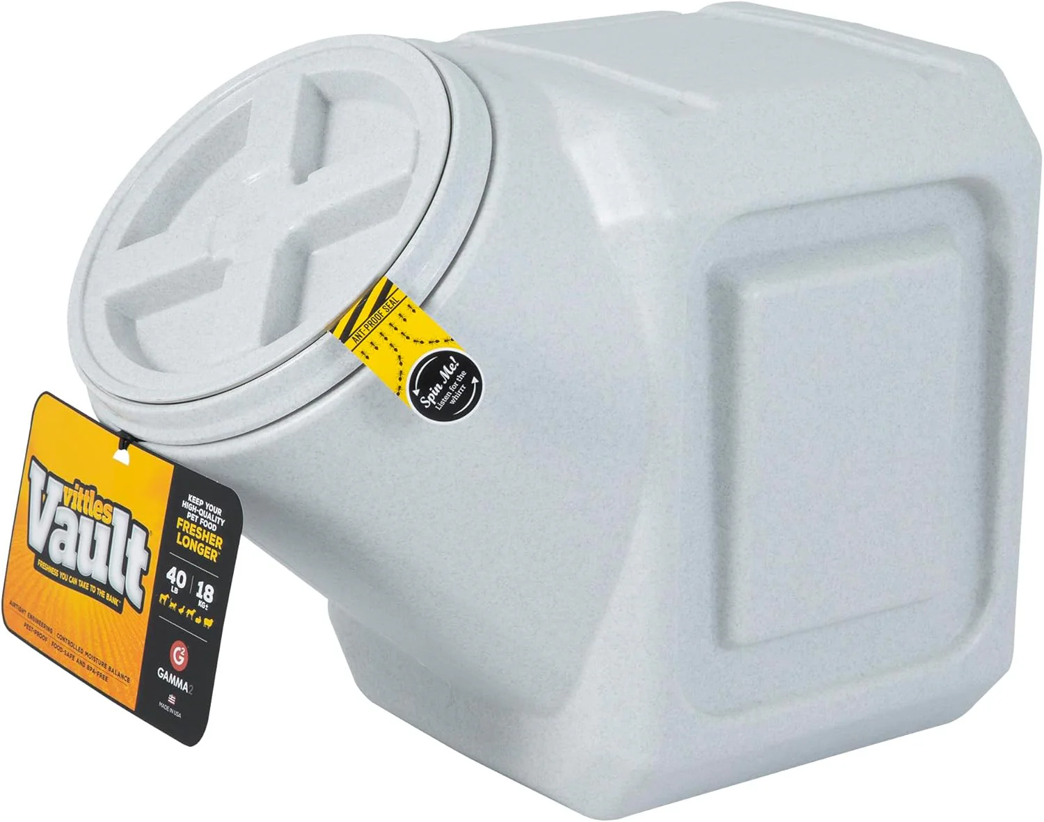 Gamma2 Vittles Vault Stackable Dog Food Storage Container with Sealing Lid