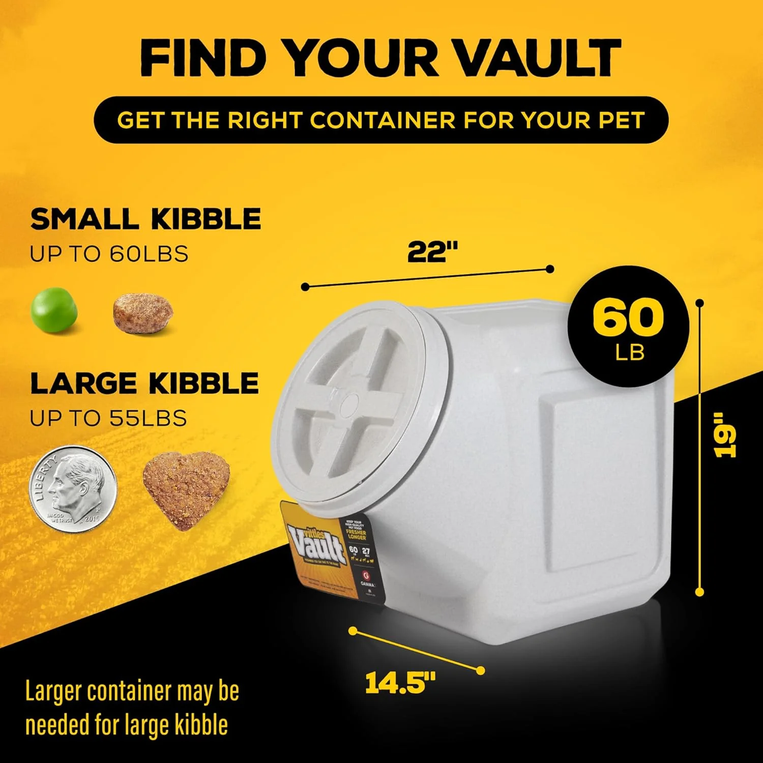 Gamma2 Vittles Vault Stackable Dog Food Storage Container with Sealing Lid - Image 10