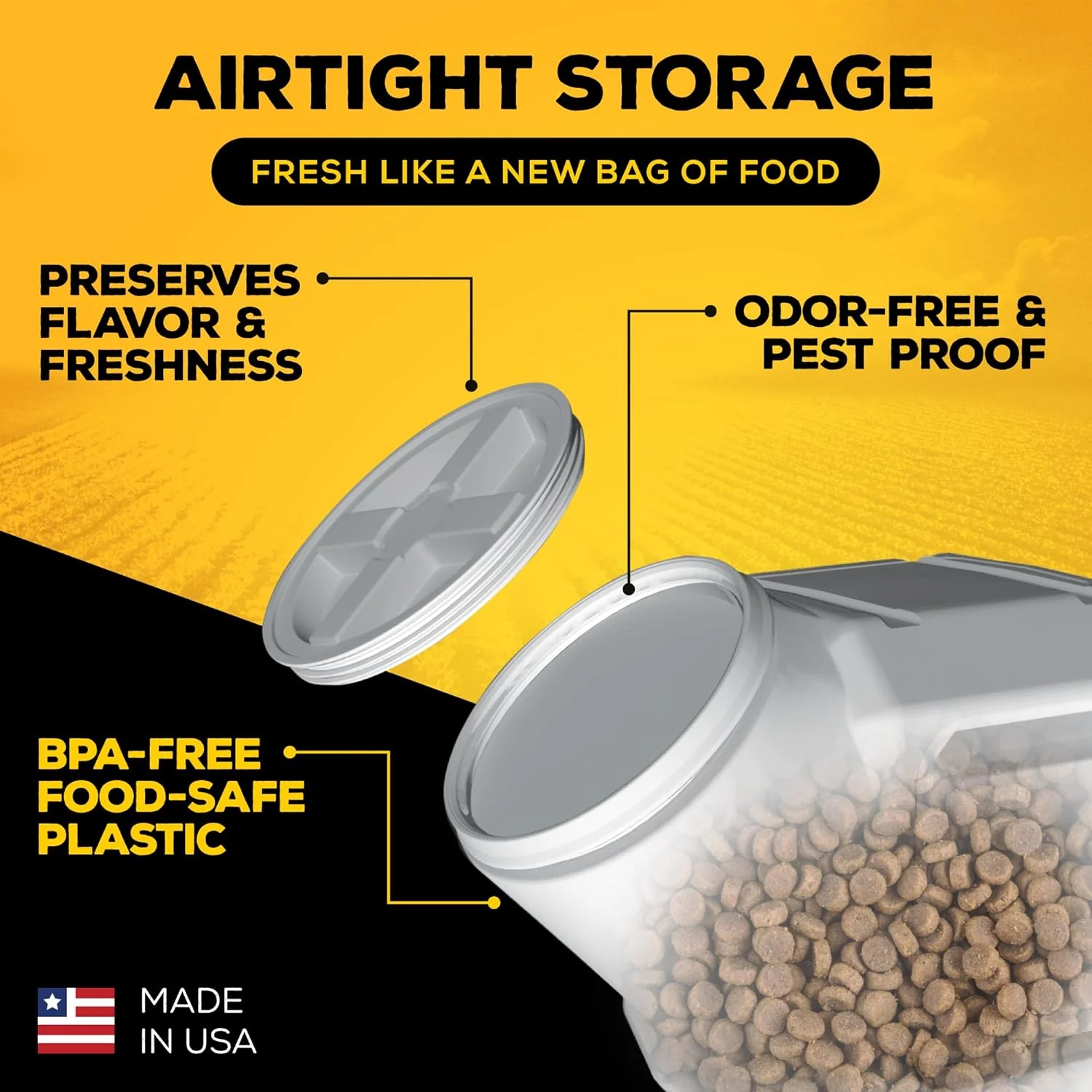 Gamma2 Vittles Vault Stackable Dog Food Storage Container with Sealing Lid - Image 13