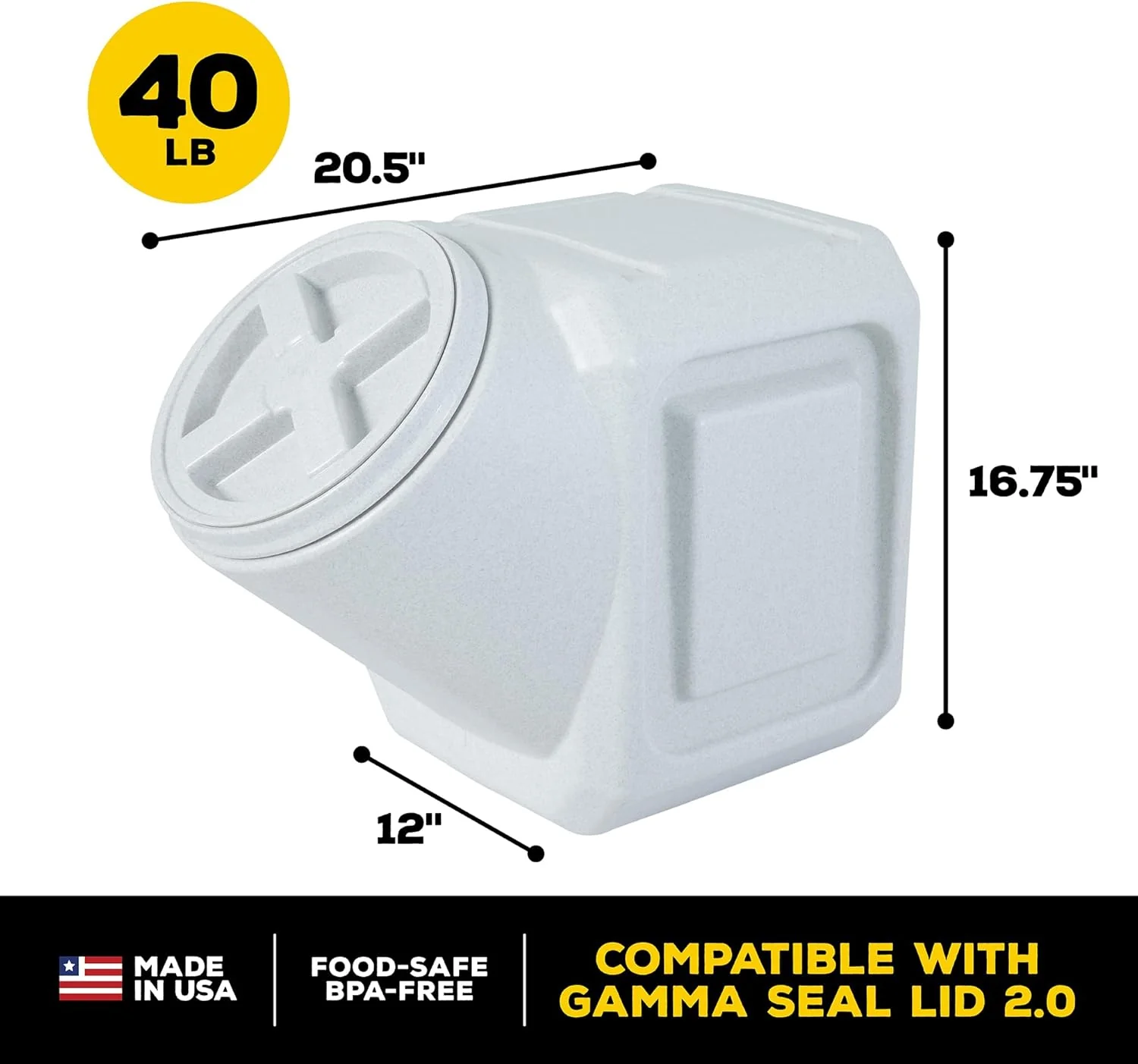 Gamma2 Vittles Vault Stackable Dog Food Storage Container with Sealing Lid - Image 4