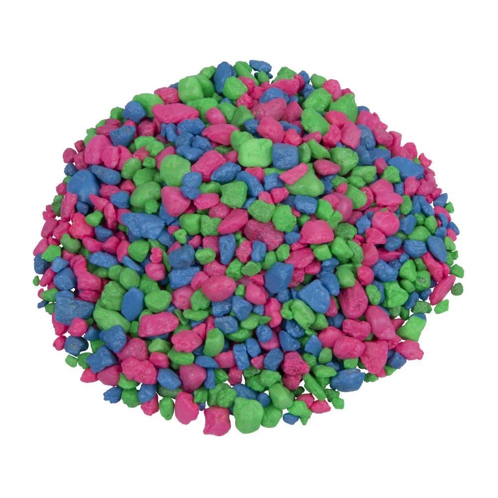 GloFish Aquarium Gravel, Pink/Green/Blue Mix, Complements Tanks, 5 Pounds - Image 2