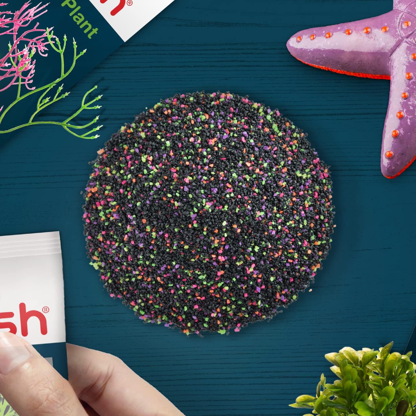 GloFish Aquarium Sand 5 Pounds, Black with Highlights, Complements Tanks and Décor, (AQ-78485) - Image 3
