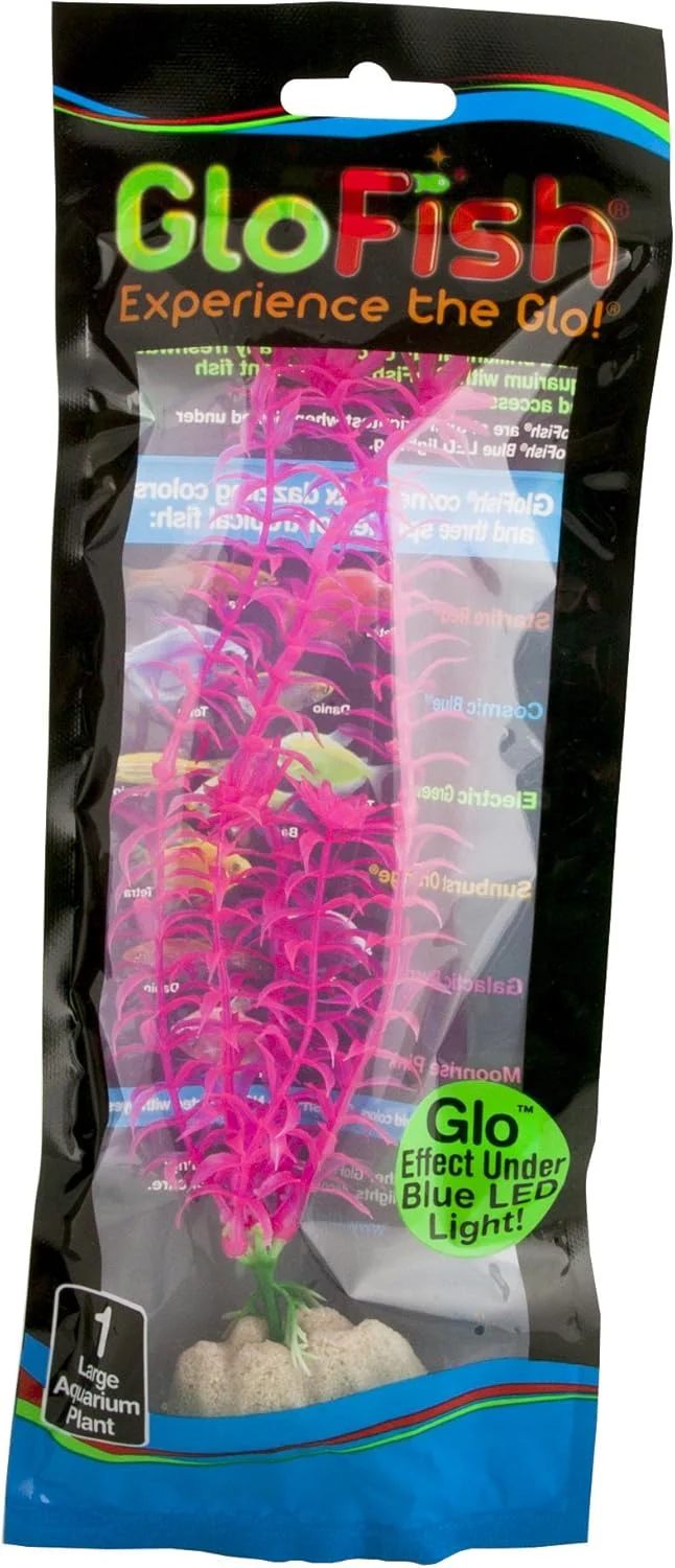 GloFish Fluorescent Plant, Blue Small, Aquarium Décor, Fluoresces Under Blue LEDs - Image 2
