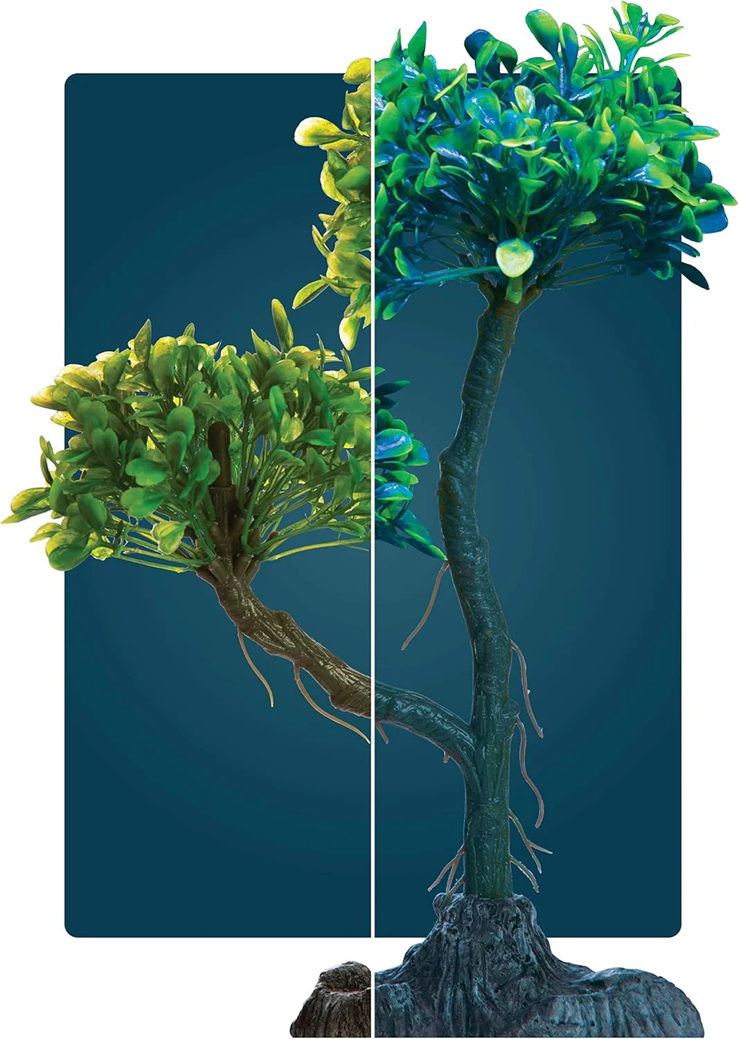 GloFish Mangrove Green Tree Plant Fluorescent Under Blue LED Light Aquarium Decor - Image 4