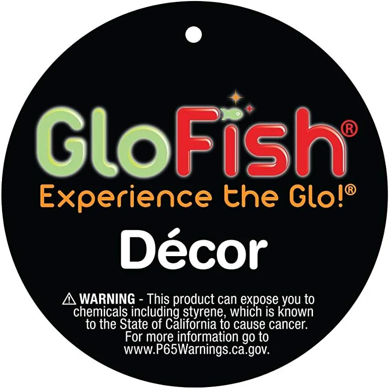 GloFish Plant Aquarium Décor, Purple And White Medium, Fluorescent Under Blue LED Light - Image 2