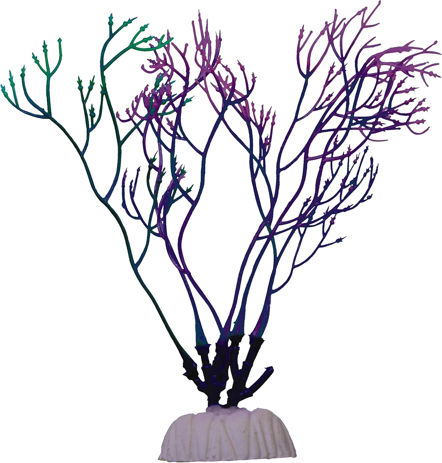 GloFish Red Algae Plant Aquarium Décor, Red Small, Fluorescent Under Blue LED Light - Image 2