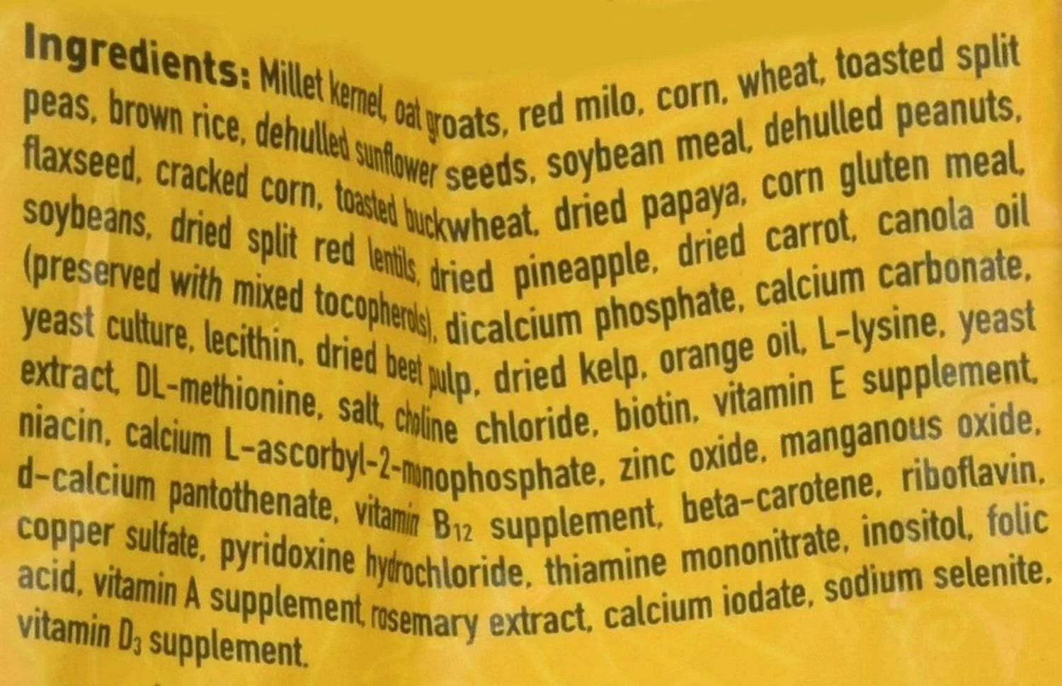 Hagen Tropimix Enrichment Food for Cockatiels & Lovebirds, 2 lb. - HARI Parrot Food with Seeds, Fruit, Nuts, Vegetables, Grains, and Legumes - Image 5