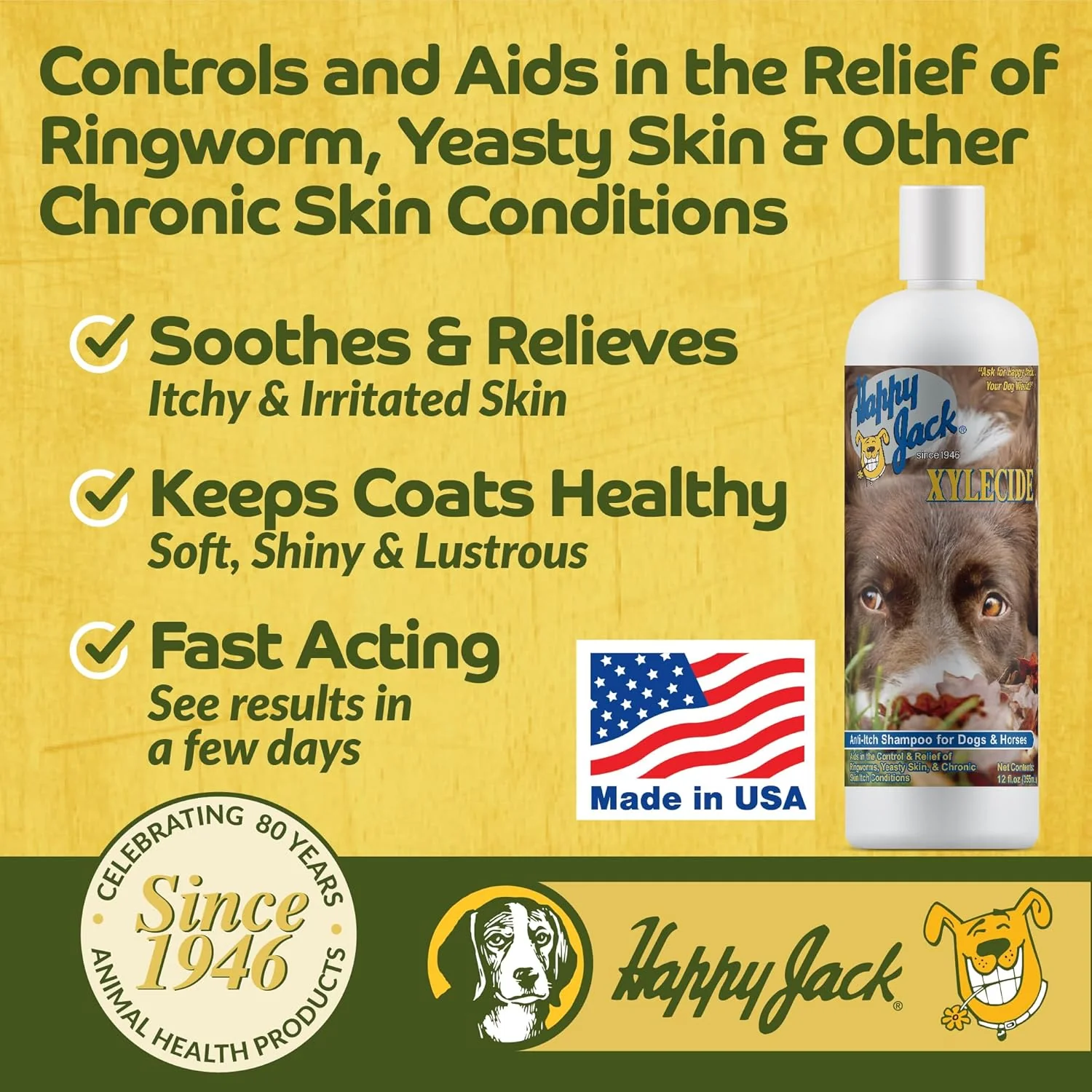 Happy Jack® Xylecide Anti-Fungal/Ringworm Shampoo – 12 oz - Image 2