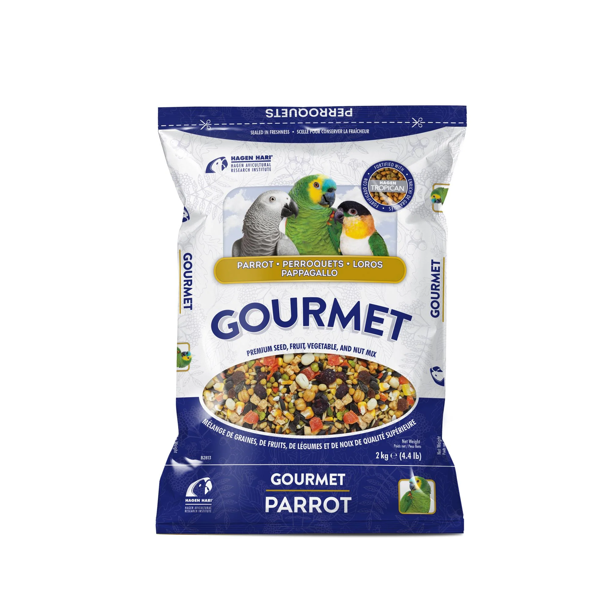 Hari Gourmet Premium Seed Mix for Parrots 2 kg (4.4 lb)