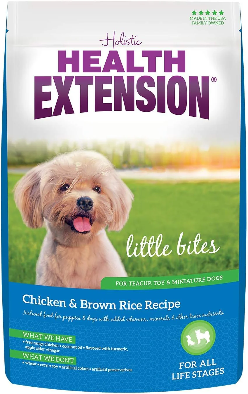 Health Extension Little Bites Chicken & Brown Rice Dry Dog Food - Natural with Probiotics and Superfoods for Teacup, Toy & Small Breeds - Image 9