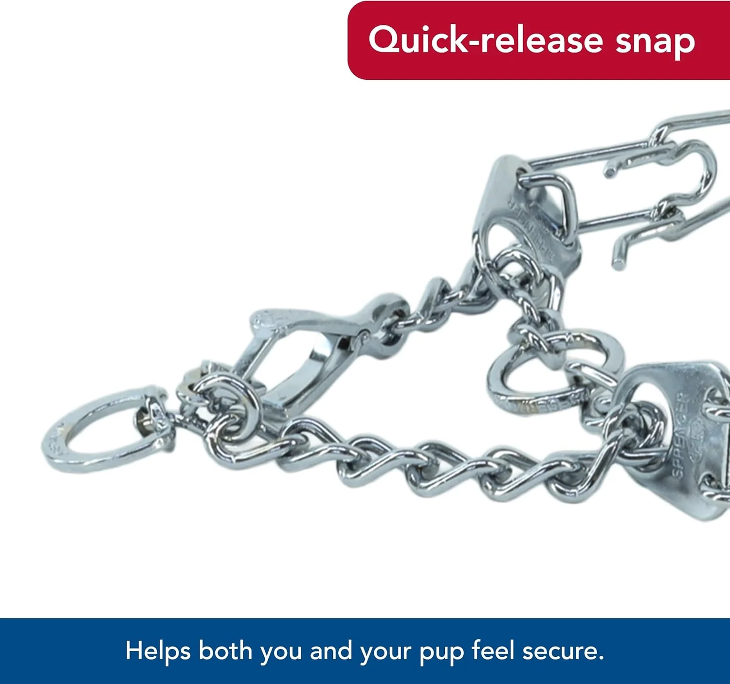 Herm Sprenger - Ultra-Plus Prong Dog Training Collar with Latch - Chrome - 3.8mm x 22" Neck Size - Image 3