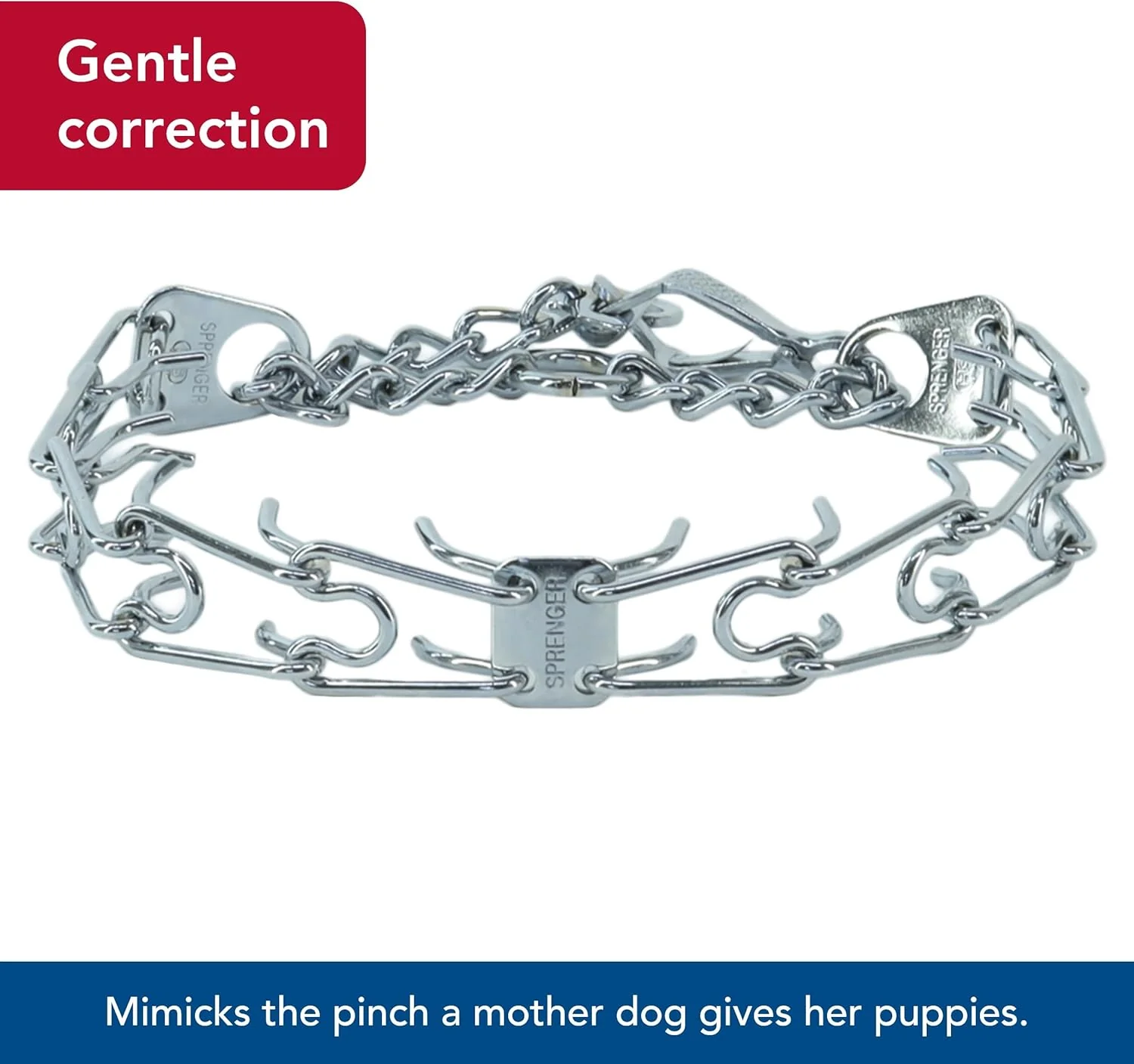 Herm Sprenger - Ultra-Plus Prong Dog Training Collar with Latch - Chrome - 3.8mm x 22" Neck Size - Image 4