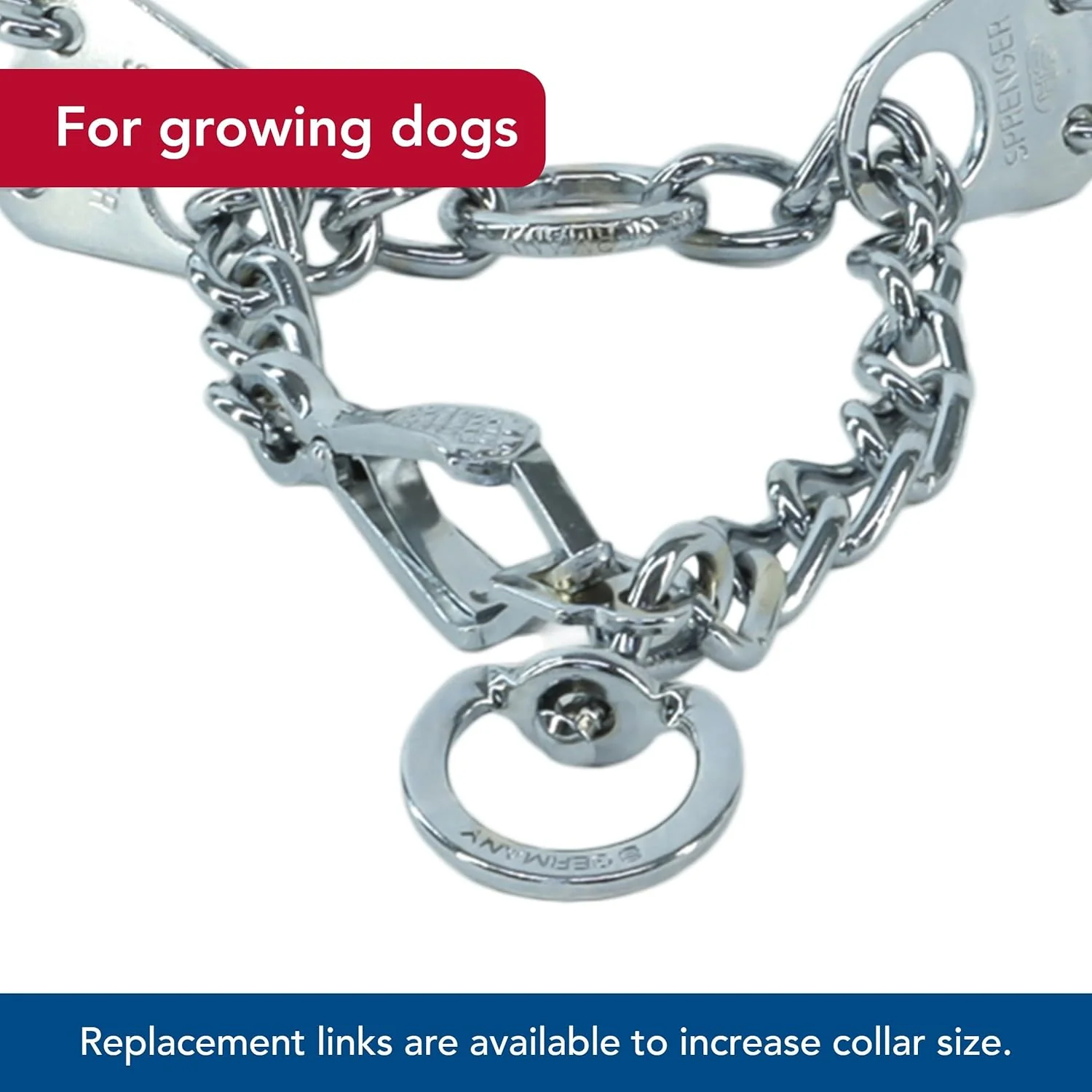 Herm Sprenger - Ultra-Plus Prong Dog Training Collar with Latch - Chrome - 3.8mm x 22" Neck Size - Image 6