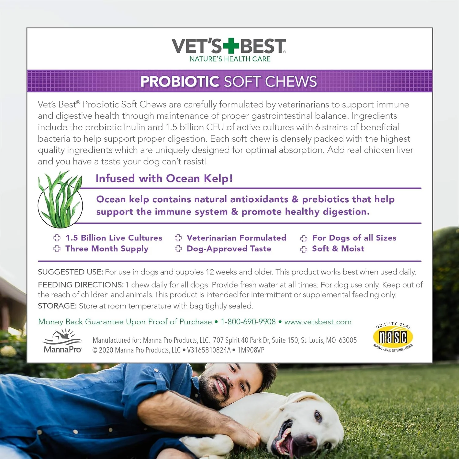 HERO PET  Vet's Best Probiotic Soft Chews Dog Supplement - Supports Dog Digestive Health - Promotes a Healthy Gut - 30 day supply - Image 4