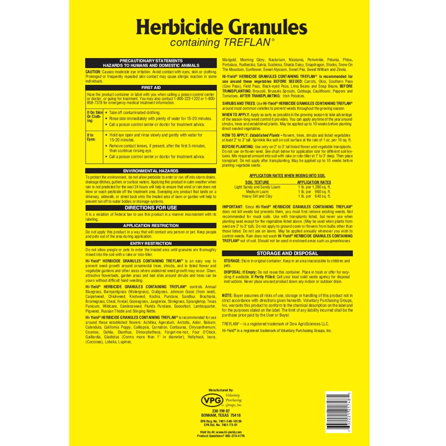 Hi-Yield (21748) Herbicide Granules Weed and Grass Preventer (15 lbs) - Image 2