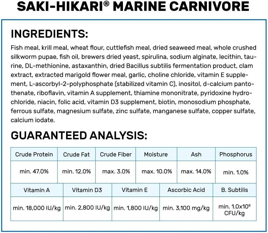 Hikari 042220 Carnivore Medium Sinking Pellets Marine Fish Food, One Size - Image 3