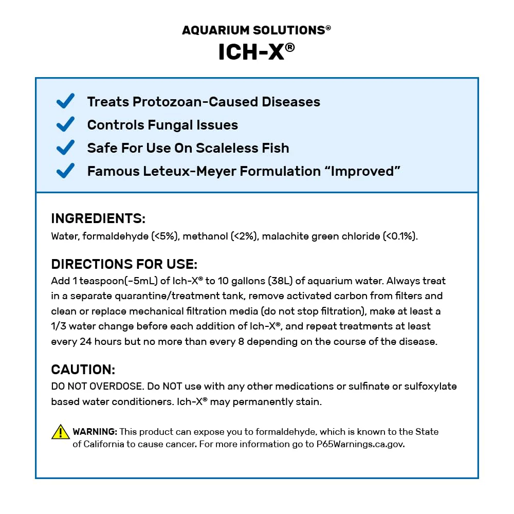 Aquarium Solutions Hikari Aquarium ICH-X ICH & FUNGAL TREATMENT - Image 2