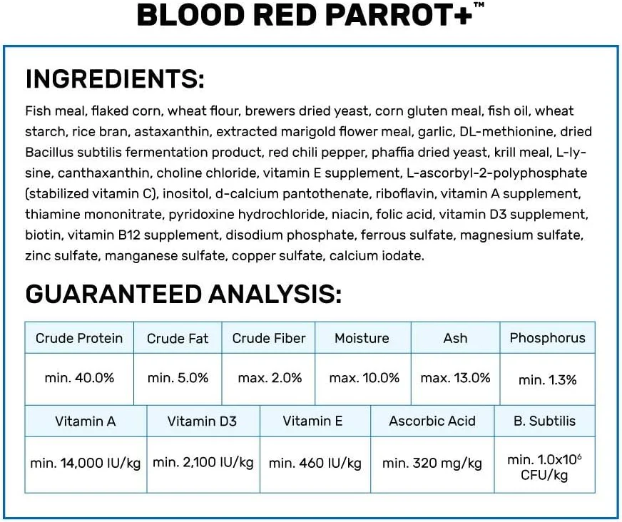 Hikari Blood Red Parrot+ Fish Food, Mini Pellets - Image 3
