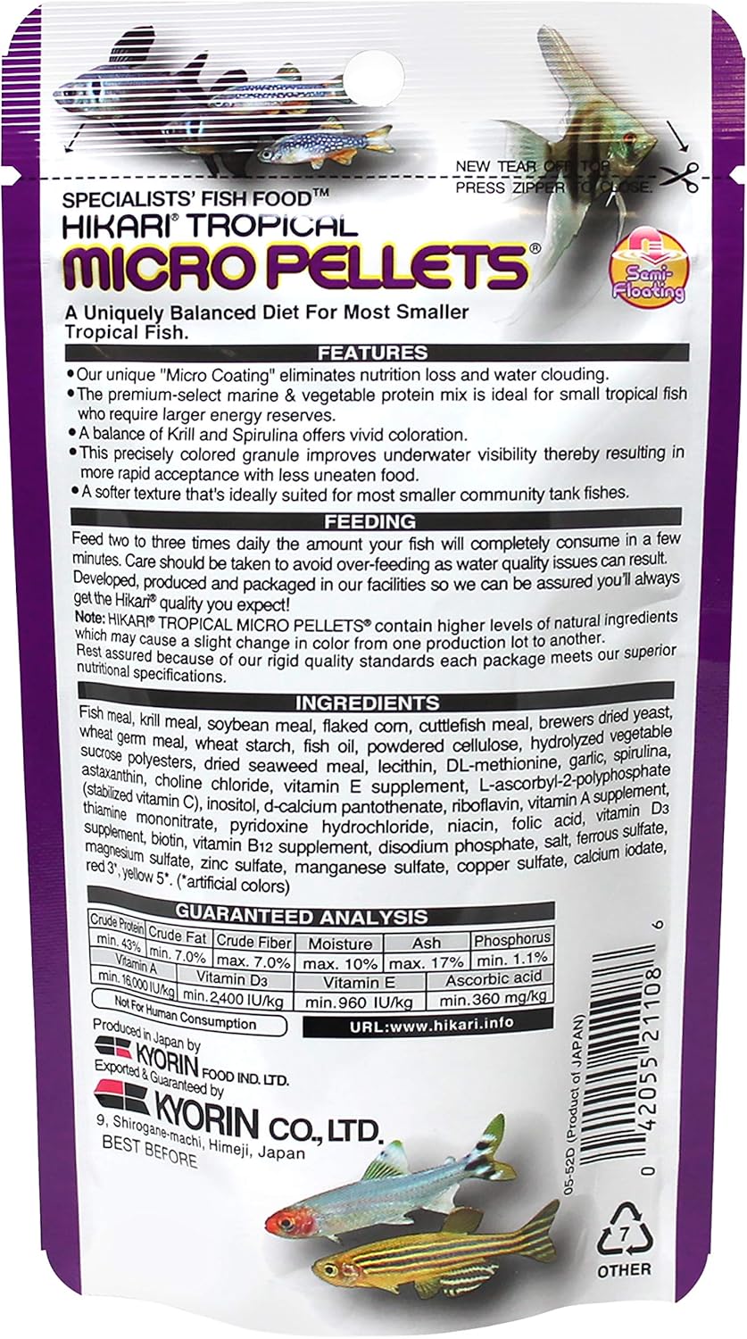 Hikari Tropical Semi-Floating Micro Pellets Fish Food - Image 2