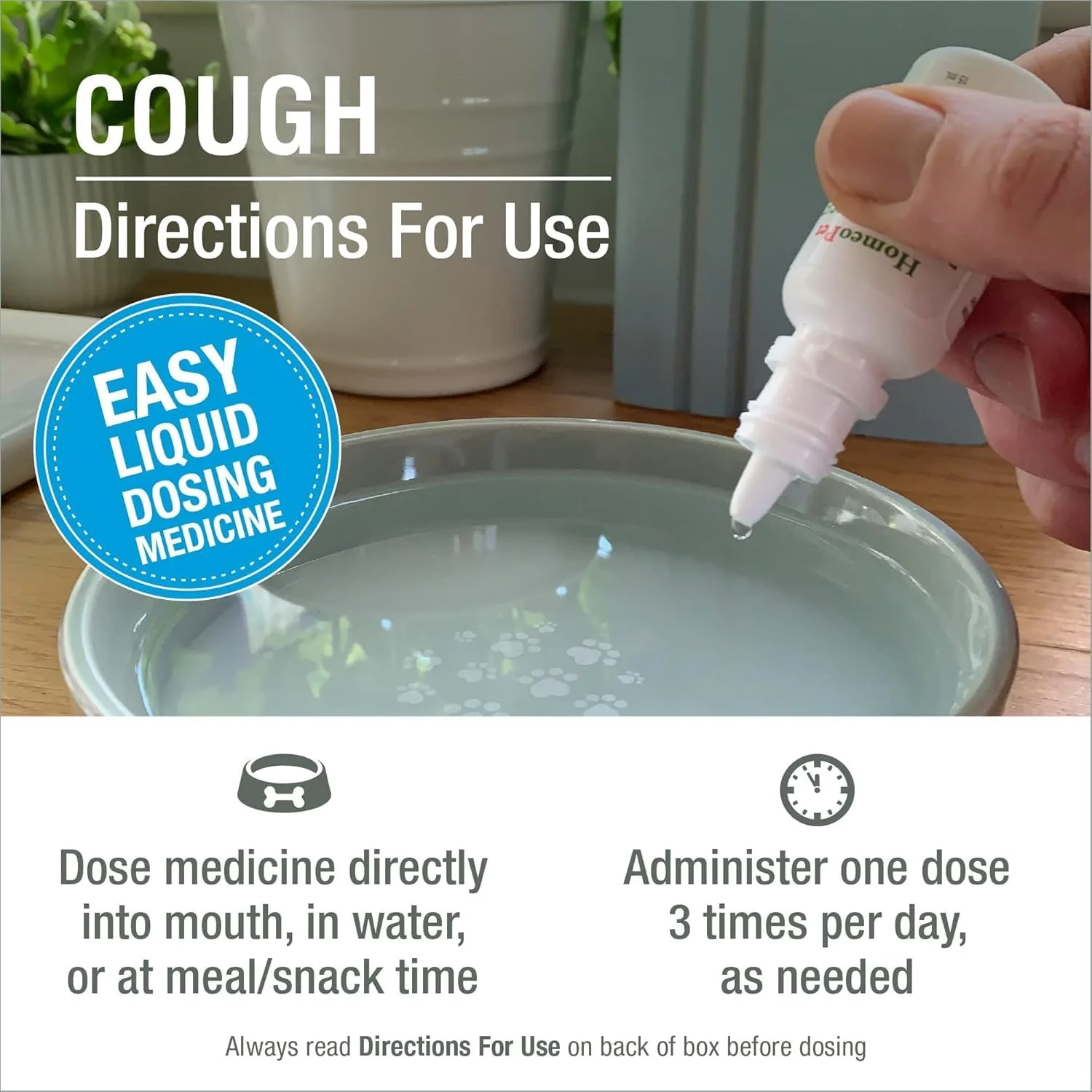 HomeoPet Cough, Gentle Natural Cough Medicine for Dogs, Cats, and Small Pets, Cat and Dog Cough Medicine, 15 Milliliters - Image 3