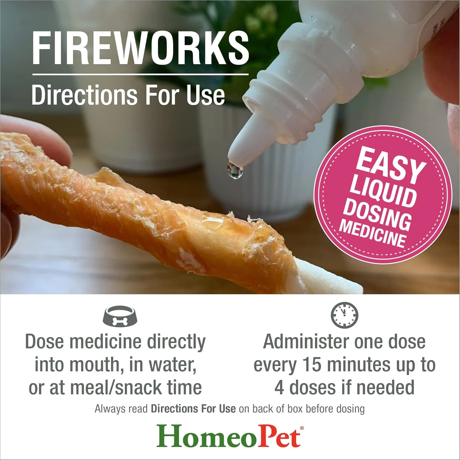 HomeoPet Fireworks, Safe and Natural Loud-Noise-Anxiety Calming Supplement for Cats, Dogs, and Other Small Animals, 15 Milliliters - Image 5