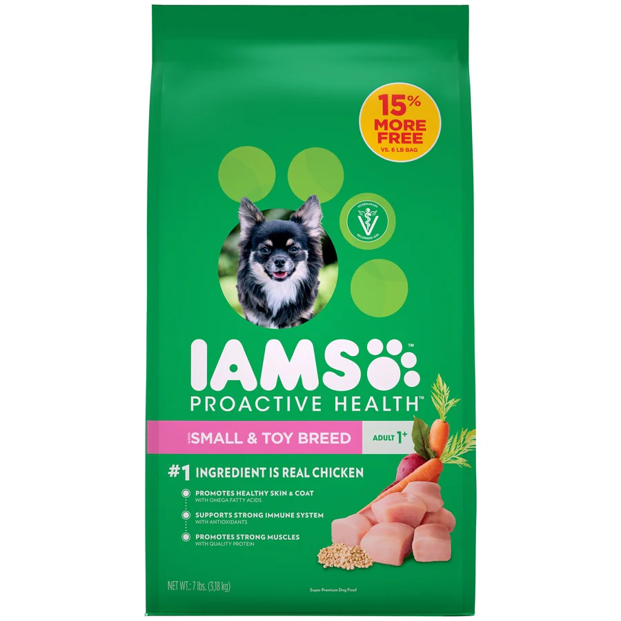 IAMS Small & Toy Breed Adult Dry Dog Food for Small Dogs with Real Chicken